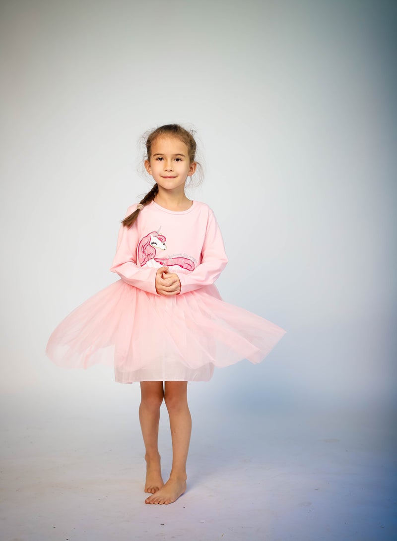 D'Daniela Unicorn Pink Tutu Dress - Image 4