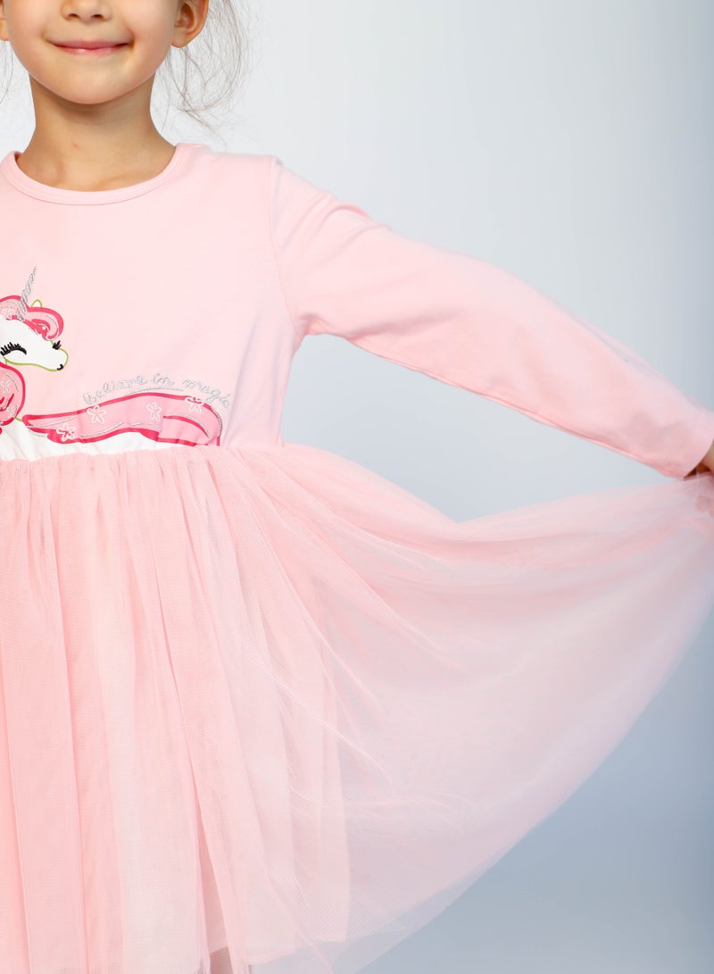 D'Daniela Unicorn Pink Tutu Dress - Image 3