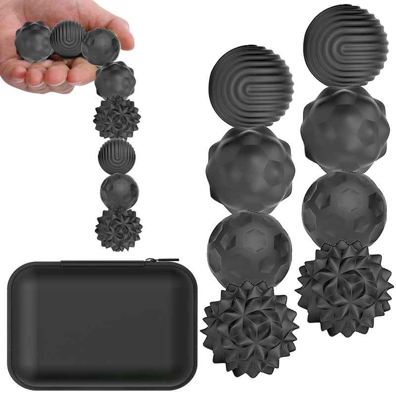 BUSOHA Silicone Fidget Balls 8 Pack Fidget Toys Stress Balls for Adults Sensory Stone Travel Toys for CalmingAutism and ADHDGifts for Adults Teens - Image 3