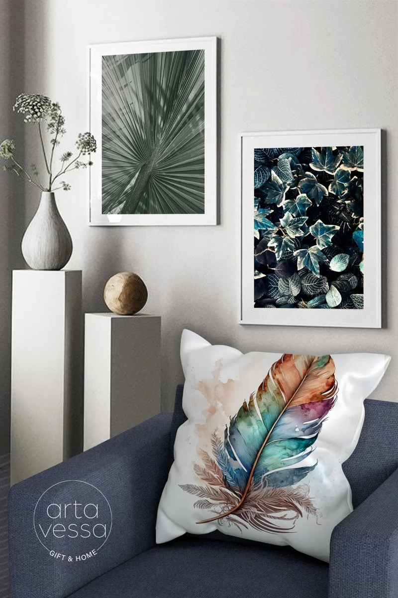 ارتافيسا Double Sided Digital Printed Decorative Faux Leather Throw Pillow Cover