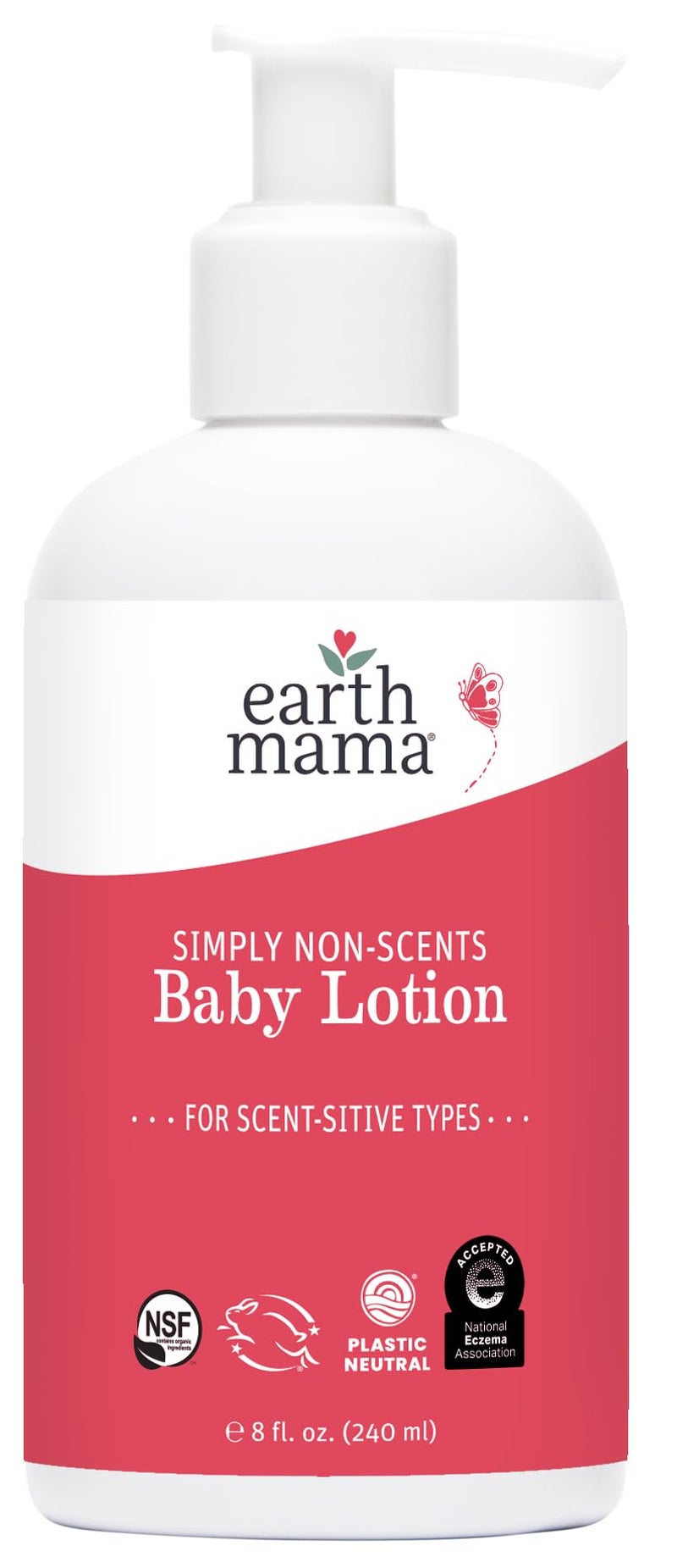 Earth Mama لوشن أطفال إيرث ماما غير المعطر للبشرة الجافة، كريم كاليندولا، للعناية بالبشرة للأطفال، مرطب عضوي، لوشن غير معطر مع عصير الصبار، روبيوس، وزبدة الشيا، 8 أونصات سائلة - Image 1