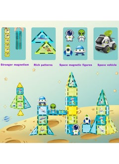 SYOSI Kids Magnetic Tiles Toys, Magnetic Tiles Building Block Set Magnet Tiles Educational Toy Space Adventure Learning Construction Magnetic Toys Set, for 3+ Year Old Boys and Girls  - Image 3