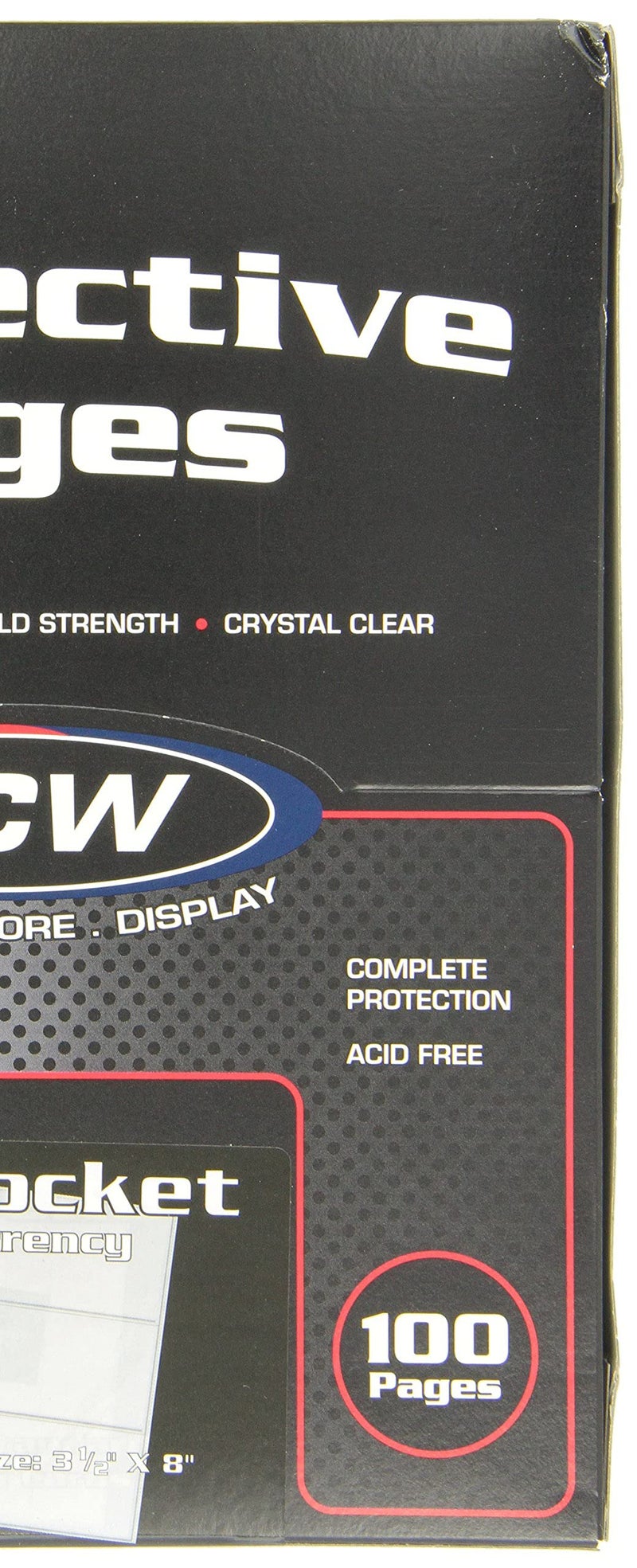 BCW Pro 3-Pocket Currency Page - 100 ct | Archival Quality, Toploader Pockets, High-Clarity Polypropylene | Ideal for 3½"x8 Bills | Numismatic Collection Storage and Display | Clear Money Sleeves - Image 3