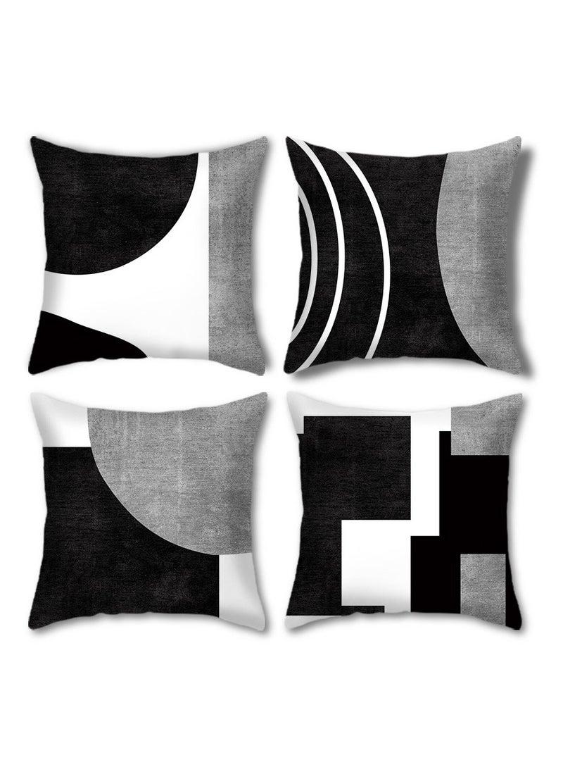 FASHION HOME Set of 4 Cushion Covers Decorative Throw Pillow cases for Living Room Garden Outdoor Décor  - Image 1