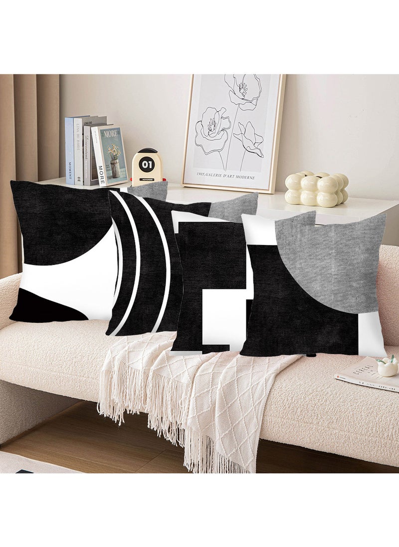 FASHION HOME Set of 4 Cushion Covers Decorative Throw Pillow cases for Living Room Garden Outdoor Décor  - Image 3