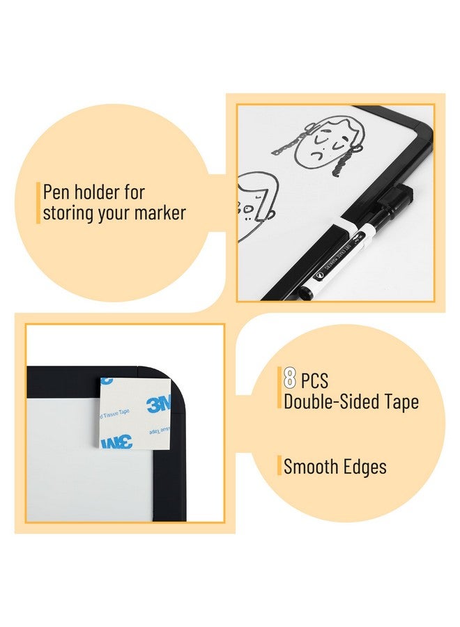 مستر. بين - لوح مسح جاف، 18 بوصة × 24 بوصة مع قلم تحديد أسود، إطار أسود، لوح مسح جاف للحائط، سبورة بيضاء مغناطيسية للحائط، ألواح مسح جاف، سبورة بيضاء، سبورة بيضاء مغناطيسية - Image 3