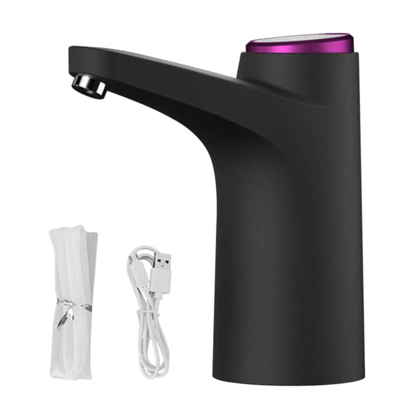 Amusingtao Electric Water Dispenser PumpWater Bottle Pump Drinking Water Pump USB Charging Bottled Water Pump Automatic Water Pump for Universal Bottle Portable Water Dispenser for Indoor Outdoor Black
