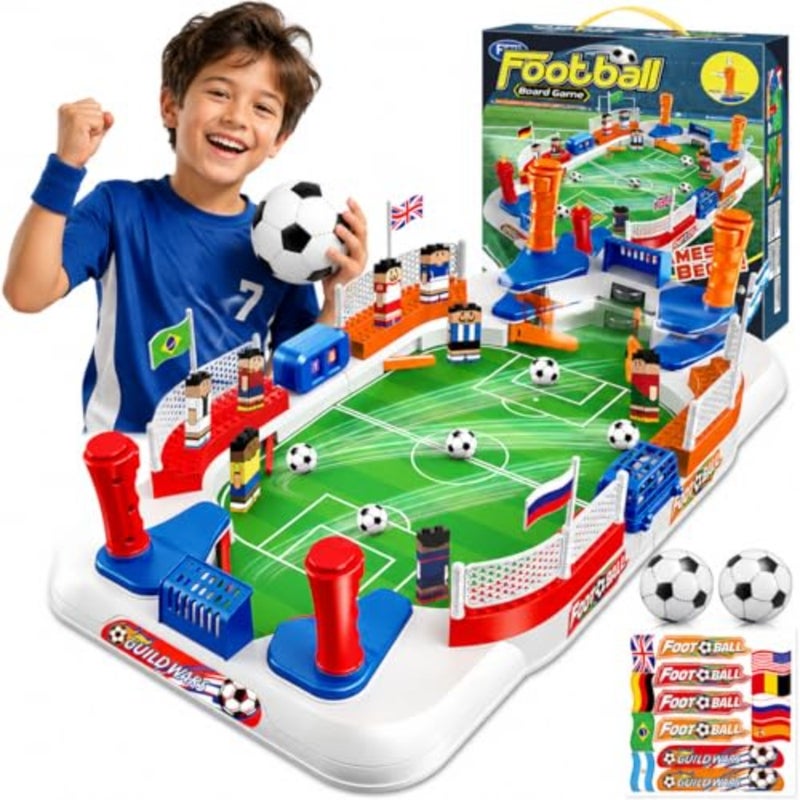 Soccer Board Game for:Mini Foosball Table Game with Figures- Interactive Soccer Gifts Toys for 3 4 5 6 7 8-12 Year Old Boys Indoor Family Party, Perfect Christmas Birthday Gifts for Age 4-10 - Image 1