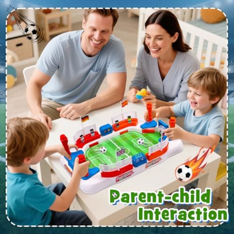 Soccer Board Game for:Mini Foosball Table Game with Figures- Interactive Soccer Gifts Toys for 3 4 5 6 7 8-12 Year Old Boys Indoor Family Party, Perfect Christmas Birthday Gifts for Age 4-10 - Image 3