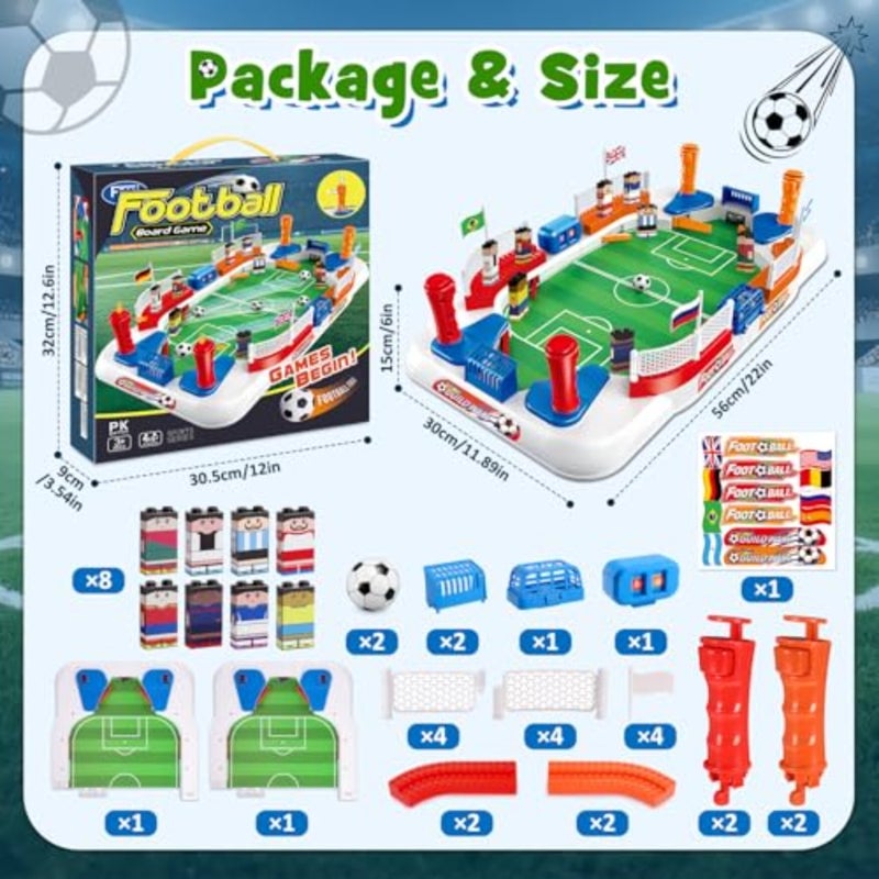 Soccer Board Game for:Mini Foosball Table Game with Figures- Interactive Soccer Gifts Toys for 3 4 5 6 7 8-12 Year Old Boys Indoor Family Party, Perfect Christmas Birthday Gifts for Age 4-10 - Image 5