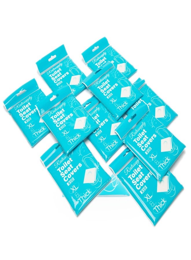 Restogoods 40 Pcs XL Extra Large & Thick Disposable Toilet Seat Covers Outdoor Travel Porta Potty (40) - Image 5