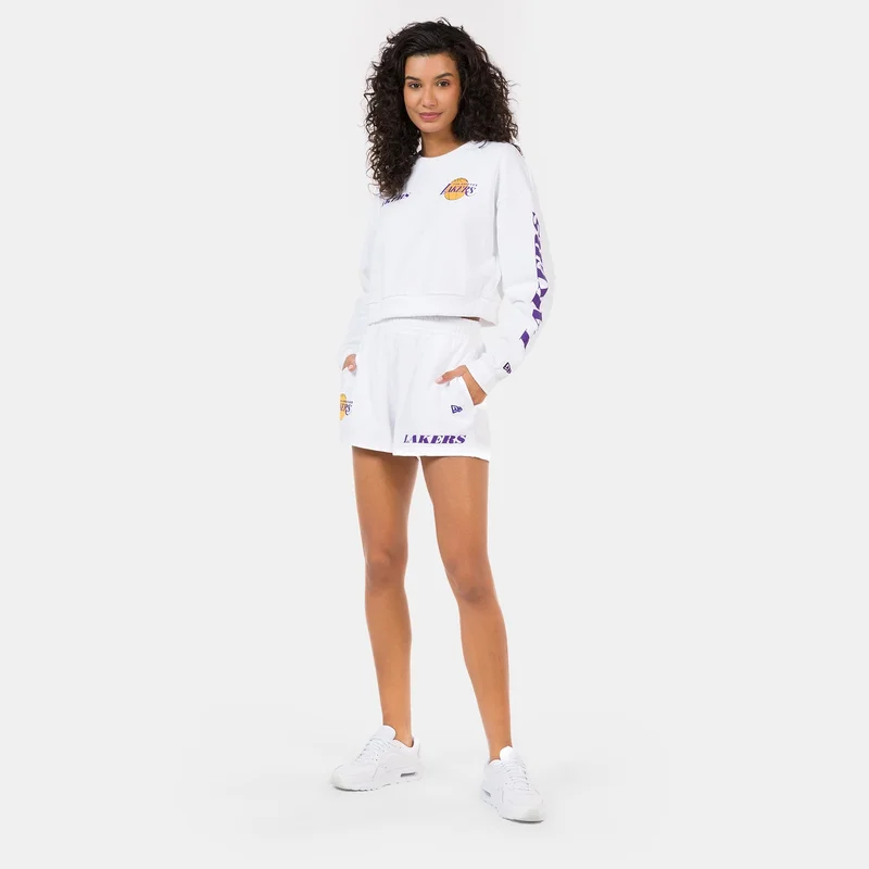 NEW ERA White Women's NBA Los Angeles Lakers Wordmark Sweatshirt for Women | Best Price UAE