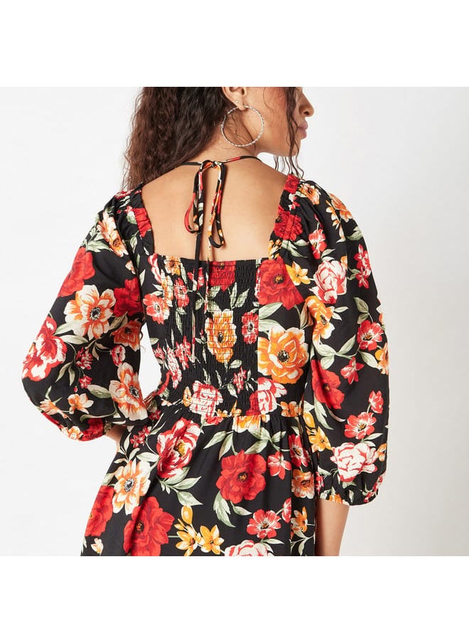 Lee Cooper Floral Print Midi Dress  - Image 4