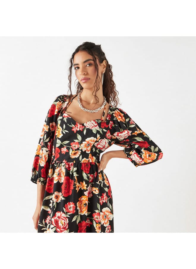 Lee Cooper Floral Print Midi Dress  - Image 2