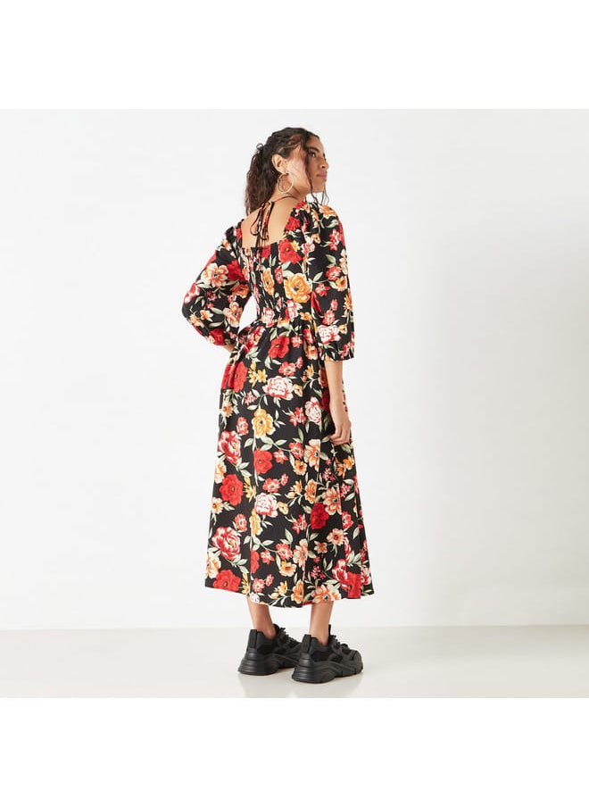 Lee Cooper Floral Print Midi Dress  - Image 3