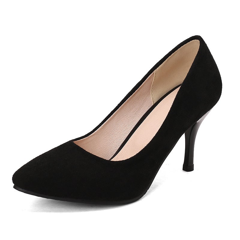 Independent Station Export Model 2025 Spring Elegant Stiletto Pointed Toe 31-50 Size Office Shoes For Women - Image 1