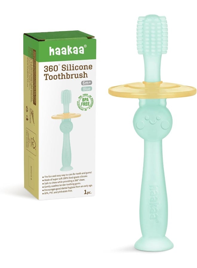 Haakaa 360 Degree Silicone Baby Toothbrush with Suction Base - Image 4