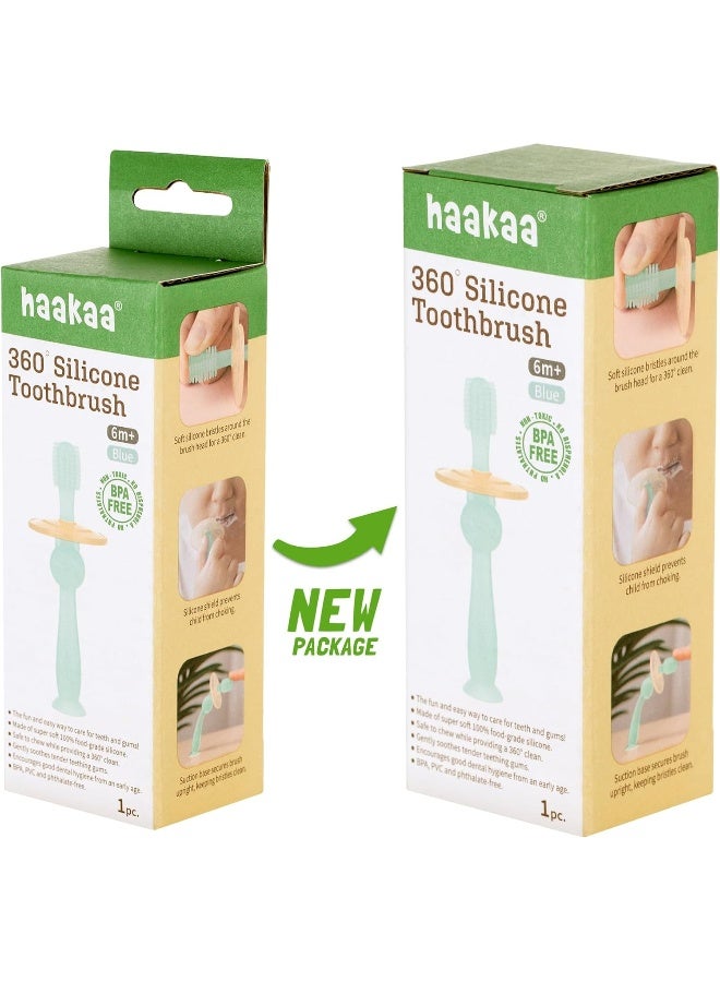 Haakaa 360 Degree Silicone Baby Toothbrush with Suction Base - Image 2