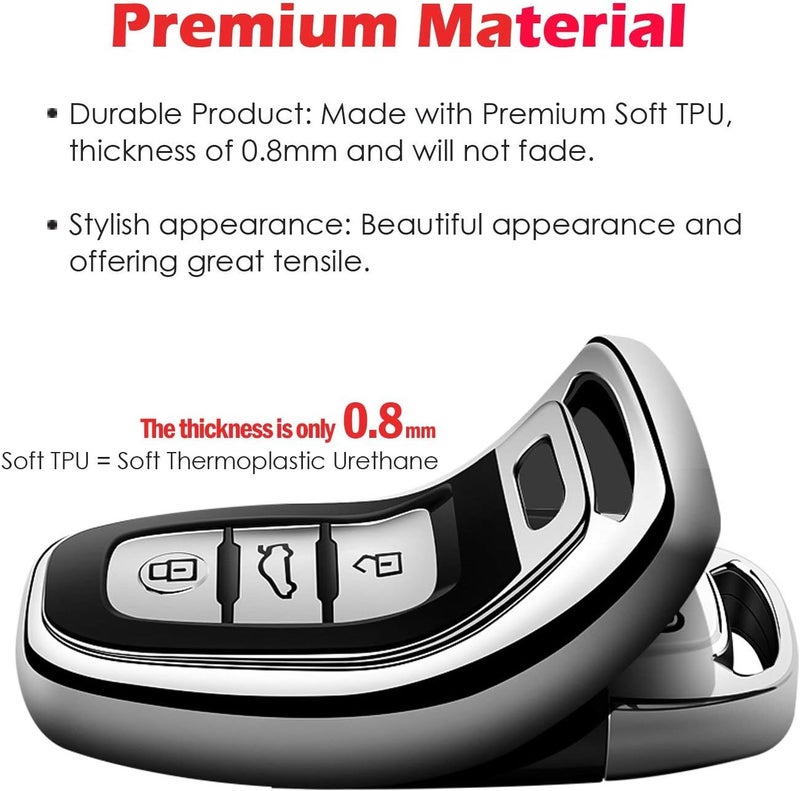 Tukellen Audi Key Fob Cover Case - Premium Soft TPU 360 Degree Protection for Keyless Entry Models - Image 3