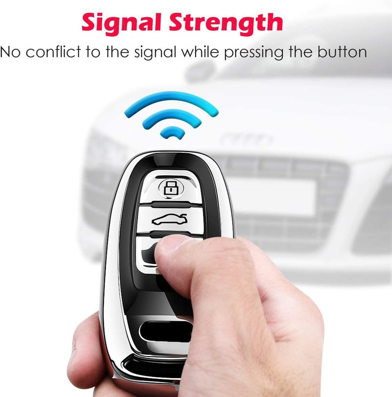 Tukellen Audi Key Fob Cover Case - Premium Soft TPU 360 Degree Protection for Keyless Entry Models - Image 4