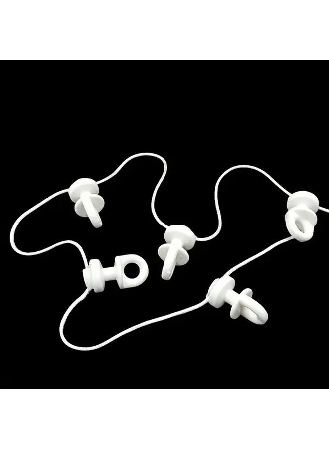 White Snake Shaped Curtain Bead Track 10m POM Silent Roller Pearl Spacing 3.15inch - Image 2