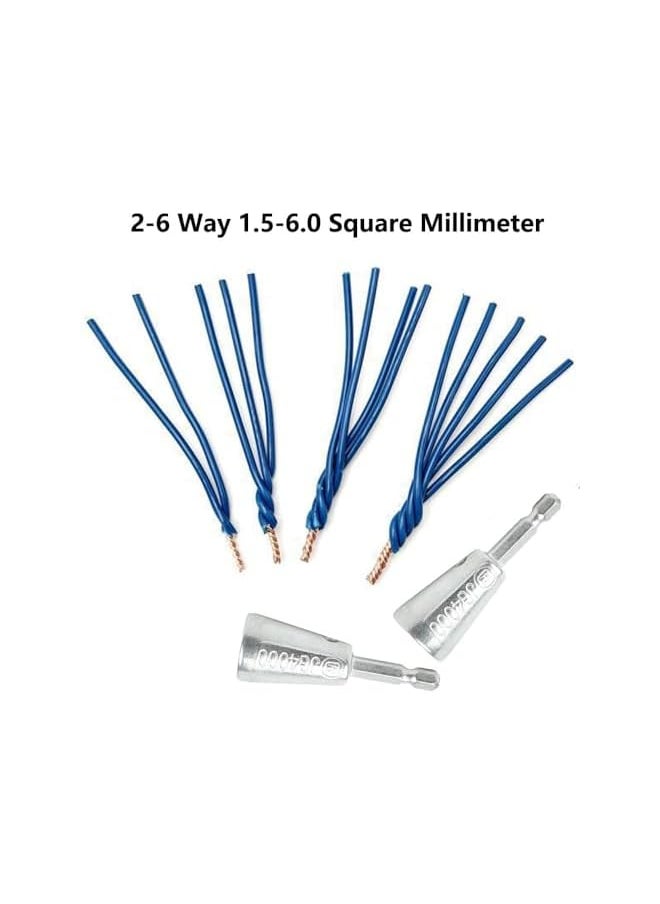 promass Wire Twisting Stripping Tools 6mm Hex Shank Cable Wire Stripper and Twister Wire Nut Twister Spin Twist Wire Connector Socket for Electrical Power Drill Drivers