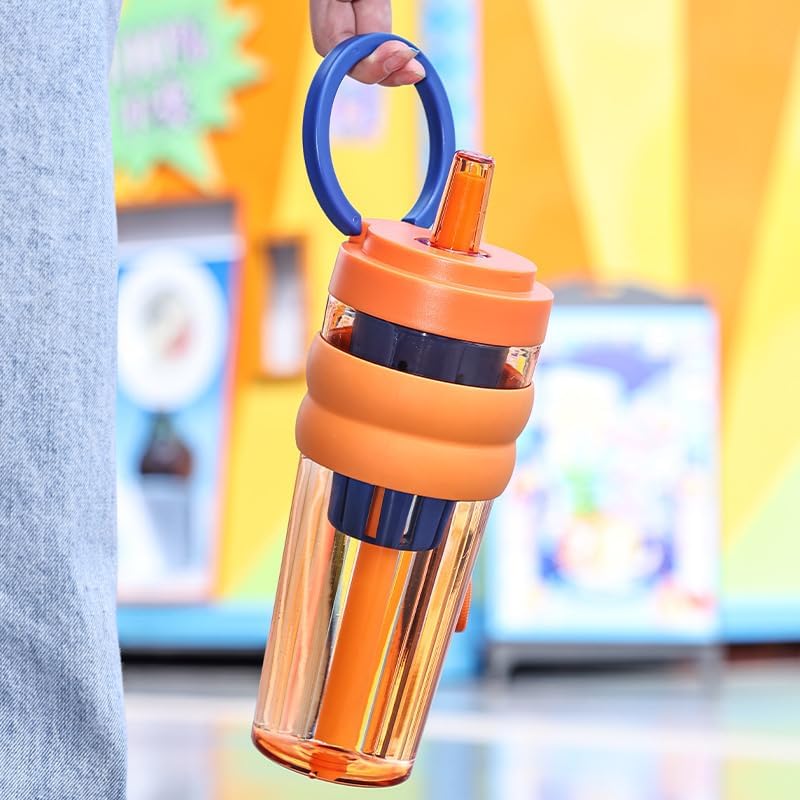 LIMVON 32oz Reusable Water Bottle Tumbler with Lid & Straw – Leakproof Sports Cup for Gym, Fitness & Travel, Portable Shaker for Coffee, Juice & Iced Beverages (Orange) - Image 3