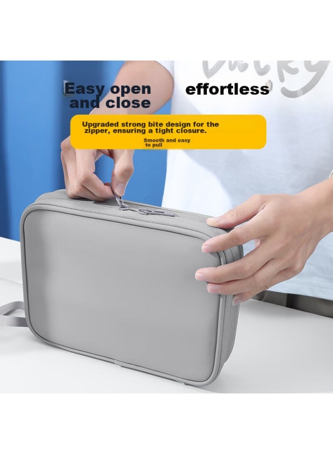 Bubm Cable Storage Pouch For Digital 3C Accessories, Charging Cables, Power Cords, Travel Organizer Bag, Large Double-Layer - Image 5