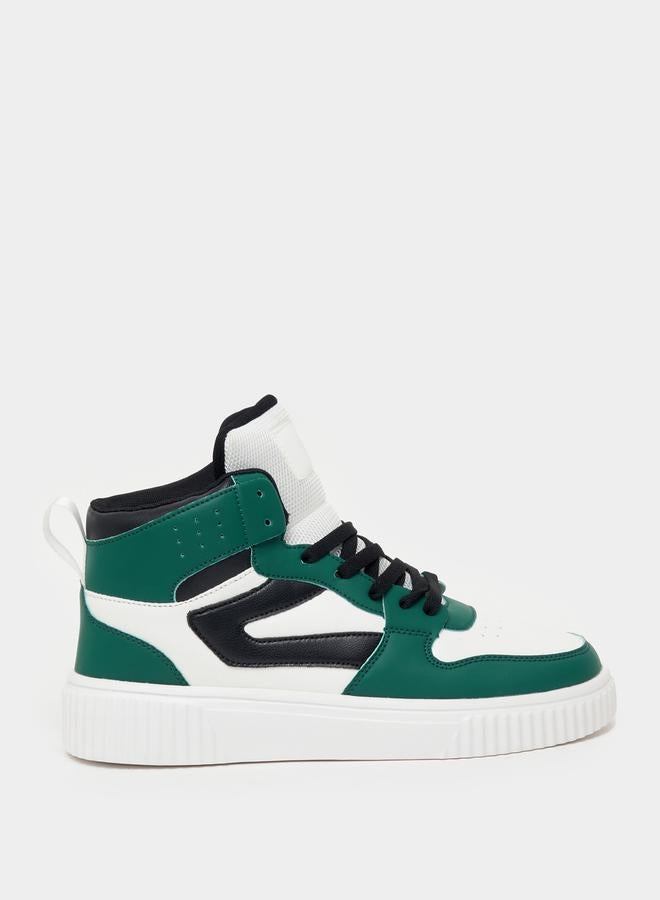 Styli Styli Color Block Hi-Top Lace Up Skateboarding Shoes - Image 1