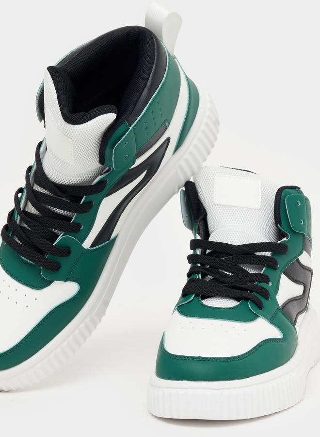 Styli Styli Color Block Hi-Top Lace Up Skateboarding Shoes - Image 3