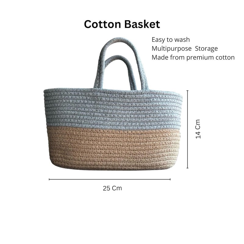 JASMEY HOMES JASMEY HOMES EcoFriendly Foldable Baskets for Storage Gift Hamper For Diwali Holi Navratri Twin Tone Grey 1 - Image 3