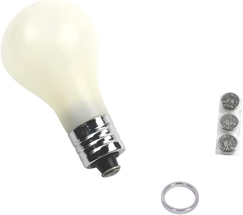 MilesMagic Magician's Comedy Magic Lamp LED Glow in Hand | Touch Model Gimmick with Magnetic Ring and Battery Light Push Bulb for Street or Stage Magic Trick, White - Image 2