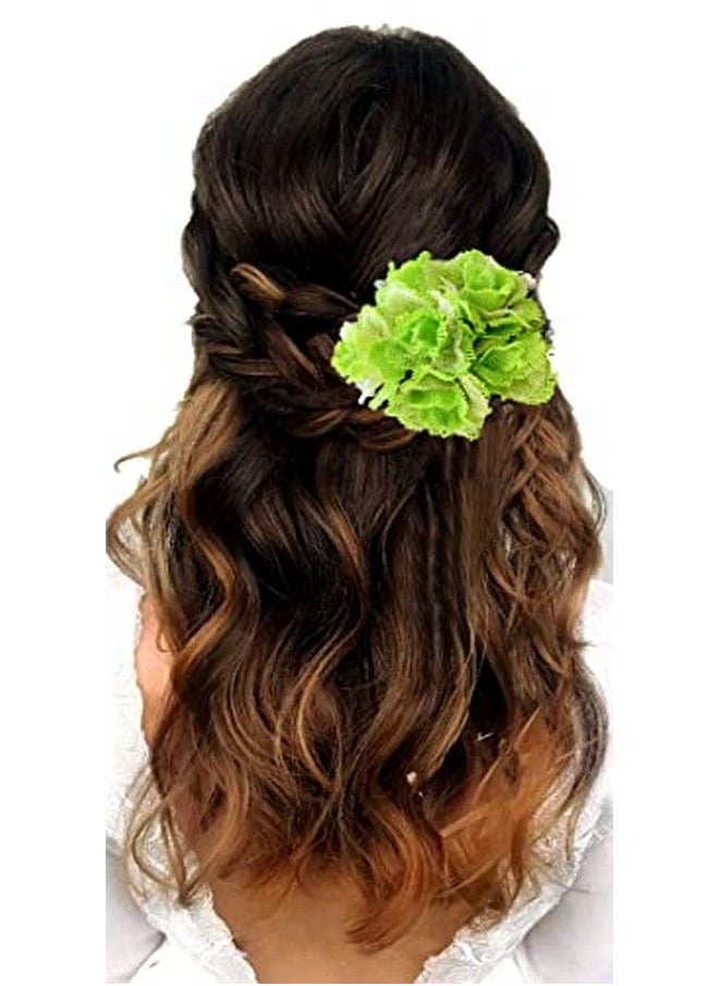 Hair Flare Artificial Hair Accessories Bridal Hair Pins For Wedding for Women And Girls2284 Light Green  - Image 3