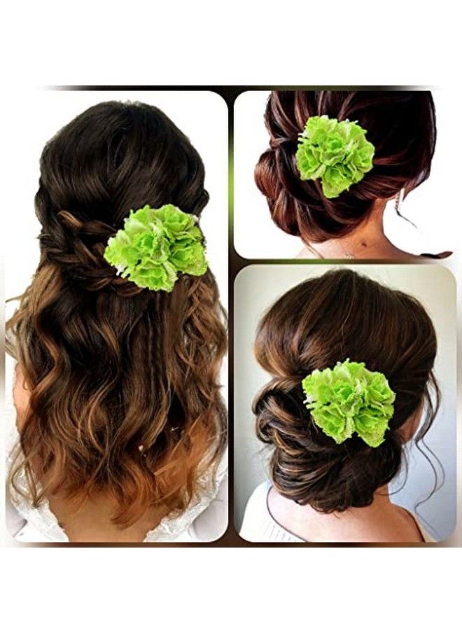 Hair Flare Artificial Hair Accessories Bridal Hair Pins For Wedding for Women And Girls2284 Light Green  - Image 5