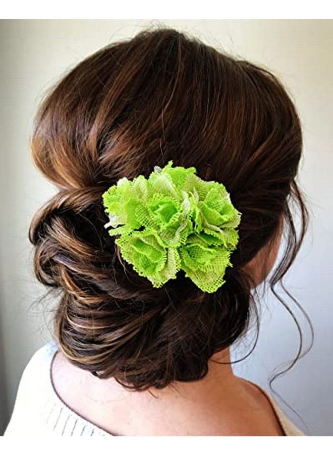 Hair Flare Artificial Hair Accessories Bridal Hair Pins For Wedding for Women And Girls2284 Light Green  - Image 4