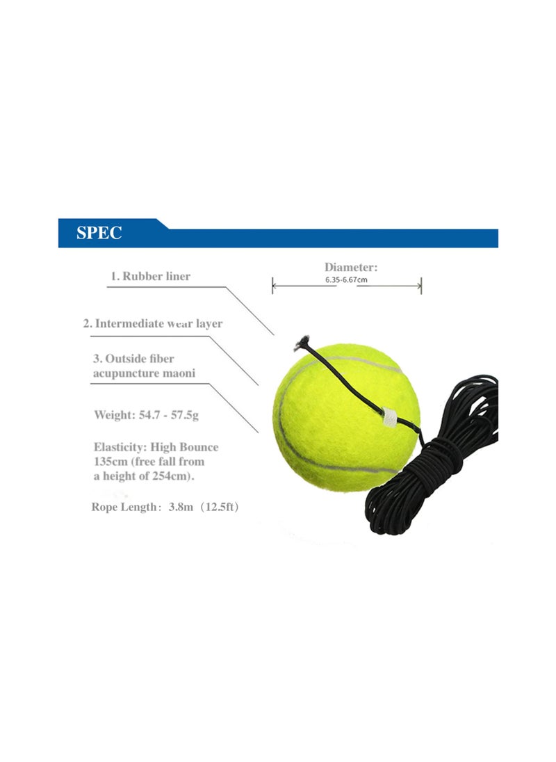 Portable Tennis Training Ball with String, Rebound Set for Solo Practice, Ideal for Spin, Swing, and Shot Techniques - Perfect Gift for Tennis Enthusiasts.