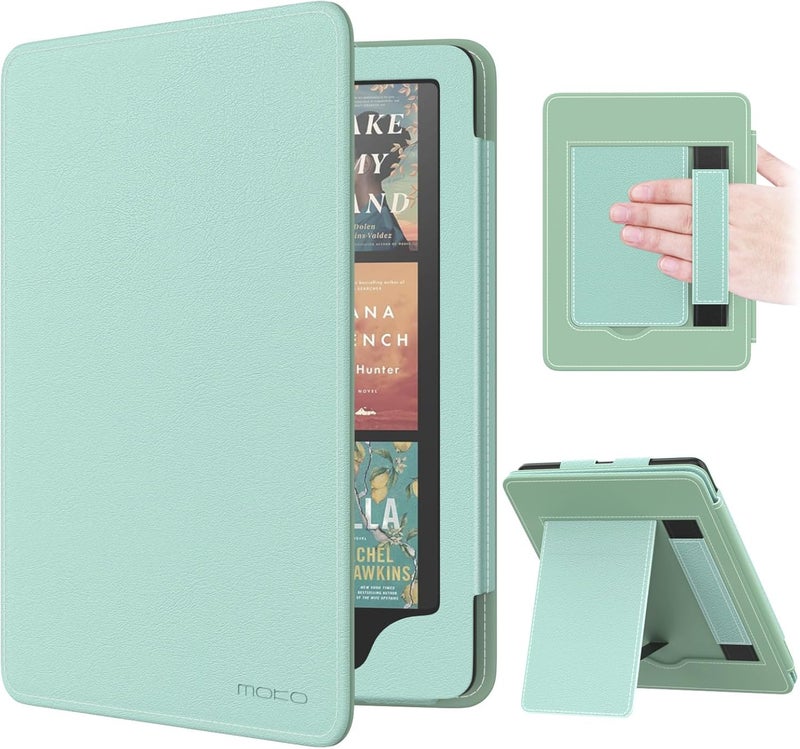 MoKo Case for 7"/6.8" Kindle Paperwhite(12th/11th Generation-2024/2021) and Kindle Paperwhite Signature Edition, Slim PU Shell Cover Case with Auto-Wake/Sleep for Kindle Paperwhite 2024, Agave Green - Image 1