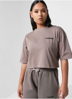 Boxy Racer Printed Cropped T-Shirt