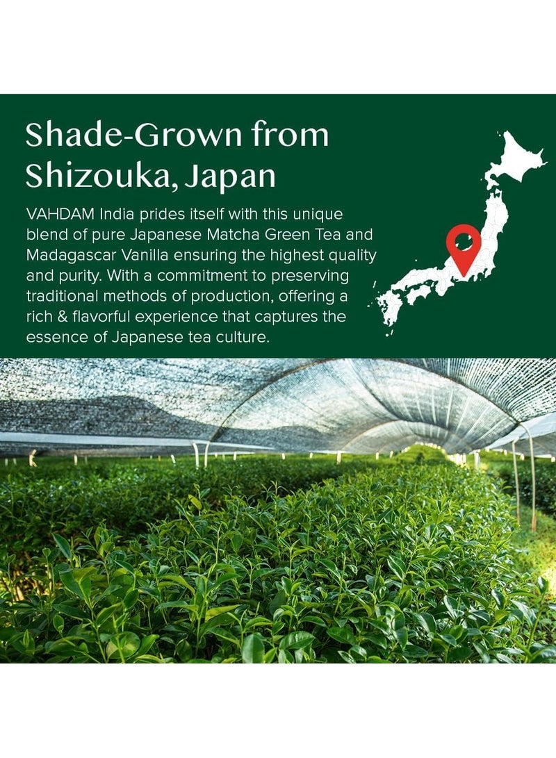 Vahdam Vanilla Matcha Green Tea Powder 50g Japanese Matcha Natural Vanilla Superfood Blend 137x Antioxidants Brew 25 Cups - Image 2