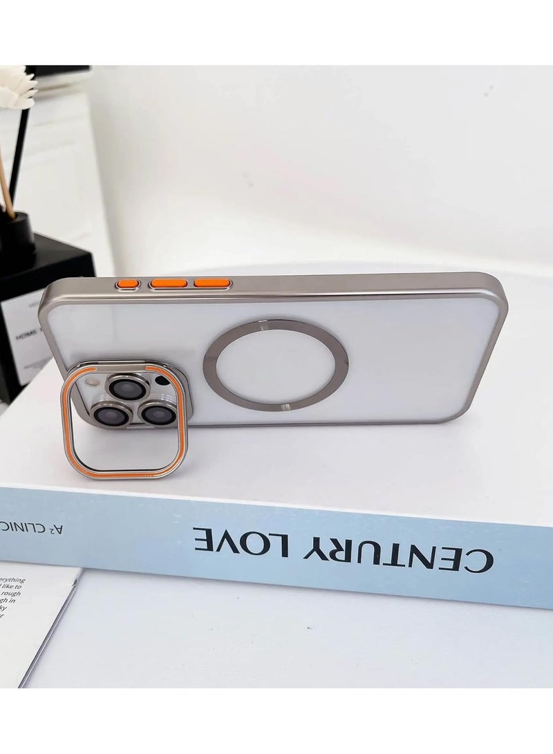 Magnetic Case For Iphone 16 Plus With Separate lens, Supports Mag-Safe and Lens Holder Phone Case made With Aluminum Alloy Metal Armor Protection Cover - Image 1