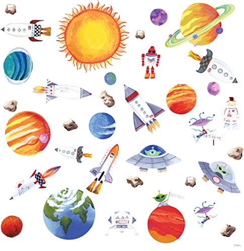 RoomMates RMK1316SCS Outer Space Peel and Stick Wall Decals - Image 1