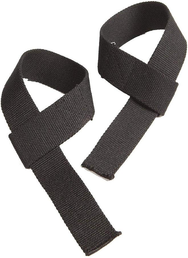 GoFit Cotton Support Wrist Straps - Weight Lifting, Black, Gf-Cws  - Image 1