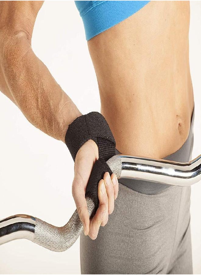 GoFit Cotton Support Wrist Straps - Weight Lifting, Black, Gf-Cws  - Image 3