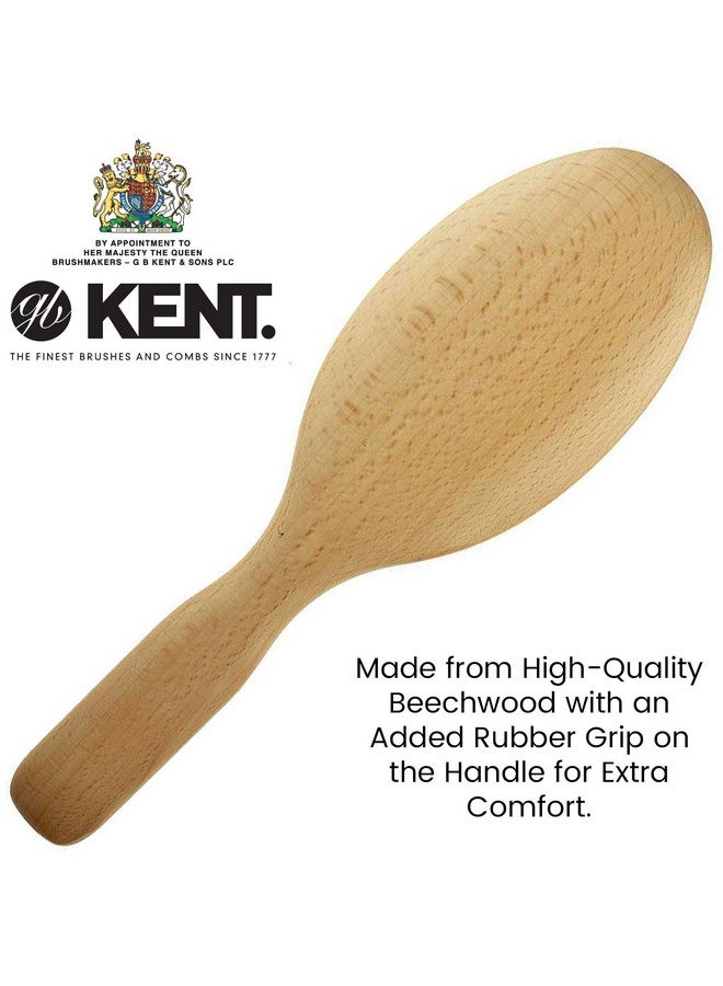 KENT فرشاة فك تشابك كبيرة Pf01 بشعيرات خنزير ونايلون غير مخدش لتنعيم الشعر واستقامته. فرشاة فك تشابك خشبية بيضاوية للشعر المتوسط إلى الطويل مصنوعة في إنجلترا - Image 5