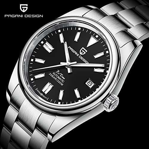 PAGRNE DESIGN Pagani Design Watches for Men Automatic Mechanical GMT 42mm Sport Waterproof Stainless Steel Sapphire Glass Wrist Watch (0black) - Image 2