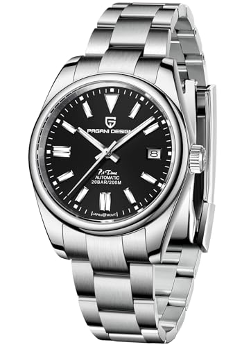 PAGRNE DESIGN Pagani Design Watches for Men Automatic Mechanical GMT 42mm Sport Waterproof Stainless Steel Sapphire Glass Wrist Watch (0black) - Image 1