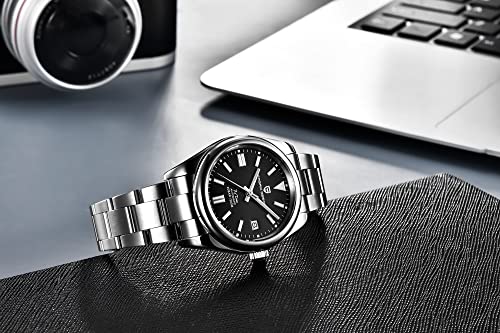 PAGRNE DESIGN Pagani Design Watches for Men Automatic Mechanical GMT 42mm Sport Waterproof Stainless Steel Sapphire Glass Wrist Watch (0black) - Image 4