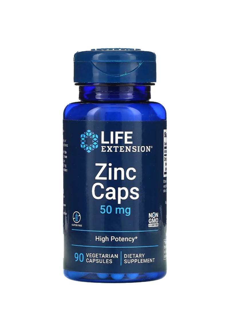 لايف إكستنشن كبسولات الزنك عالية الفعالية 50 مجم 90 كبسولة نباتية - Image 1