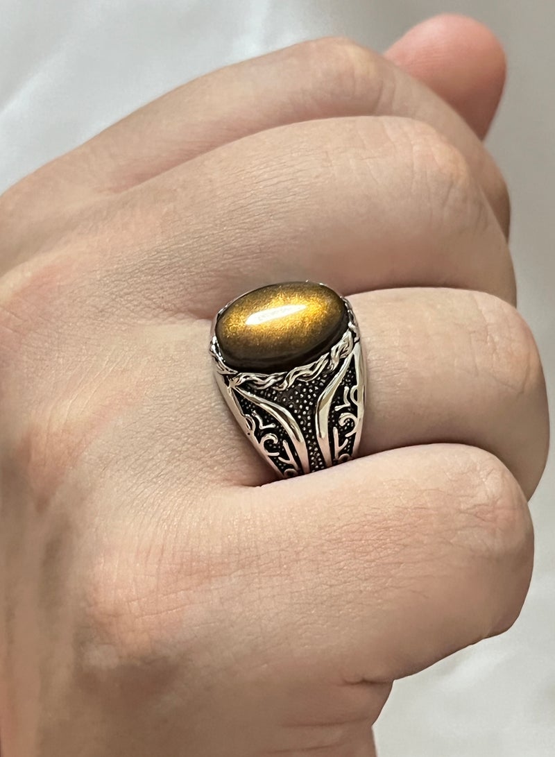 Trendy Retro Distressed Signet Ring - Image 1