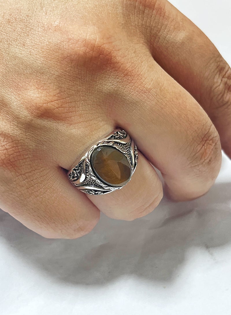 Trendy Retro Distressed Signet Ring - Image 3